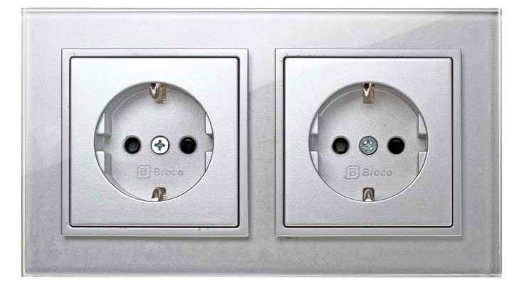 Broco Plano Glass Series - double gang