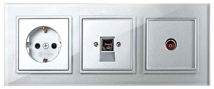 Broco Plano Glass Series - triple gang